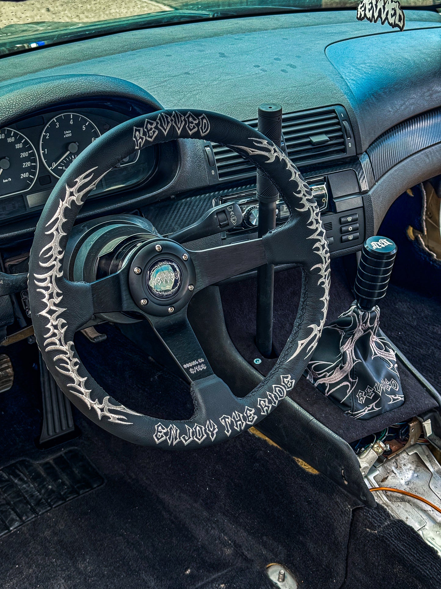 "ENJOY THE RIDE" STEERING WHEEL