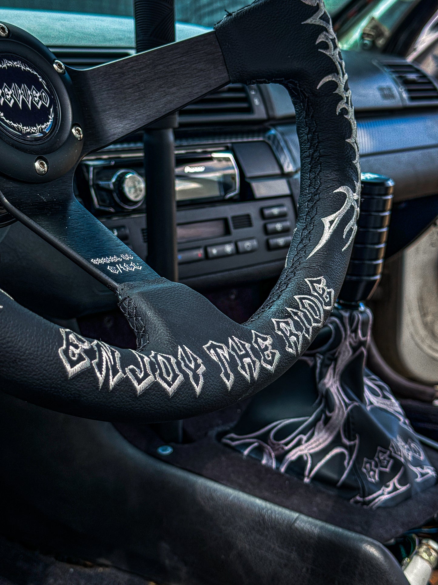 "ENJOY THE RIDE" STEERING WHEEL