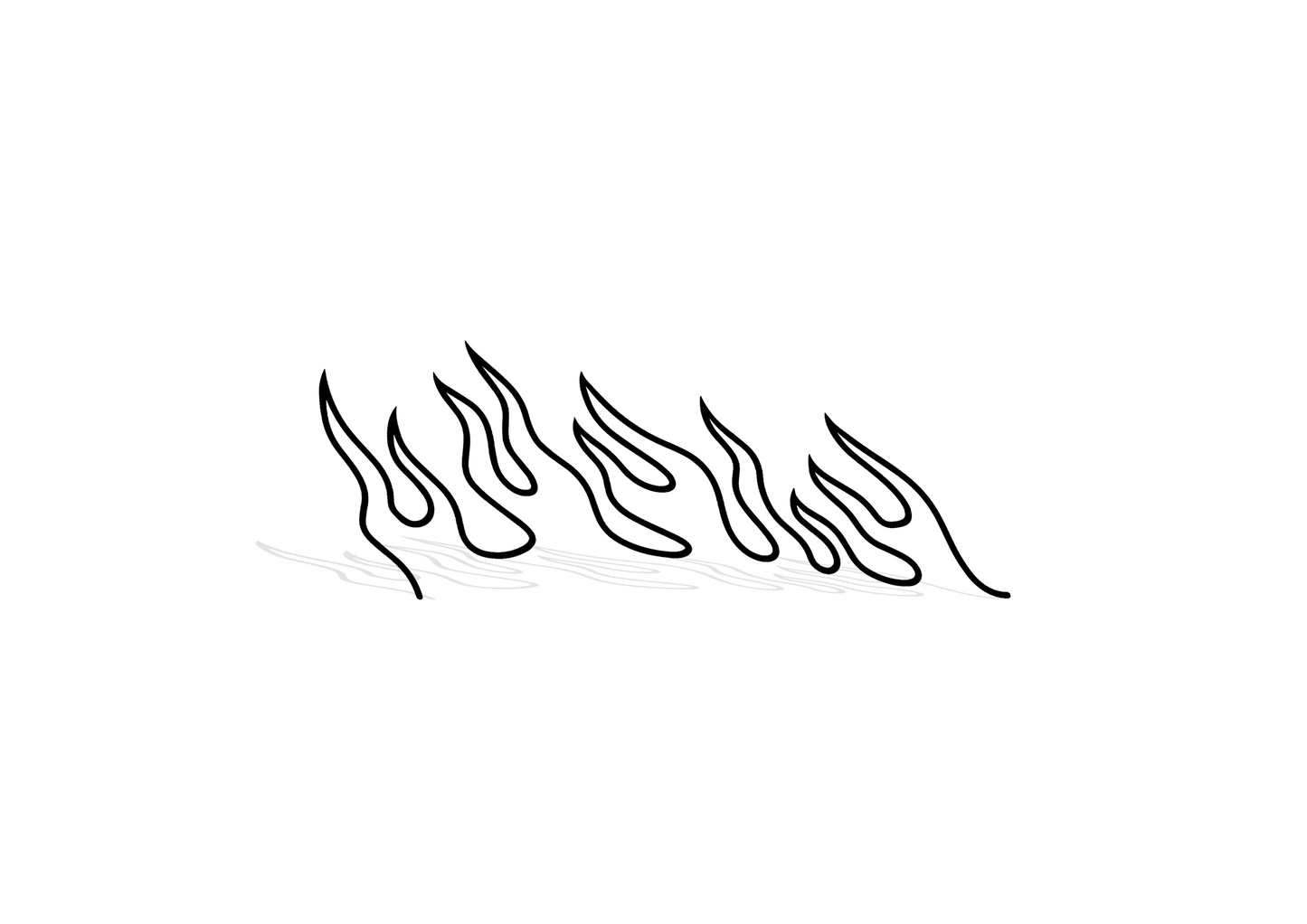 FLAMES V2 SMALL DECAL