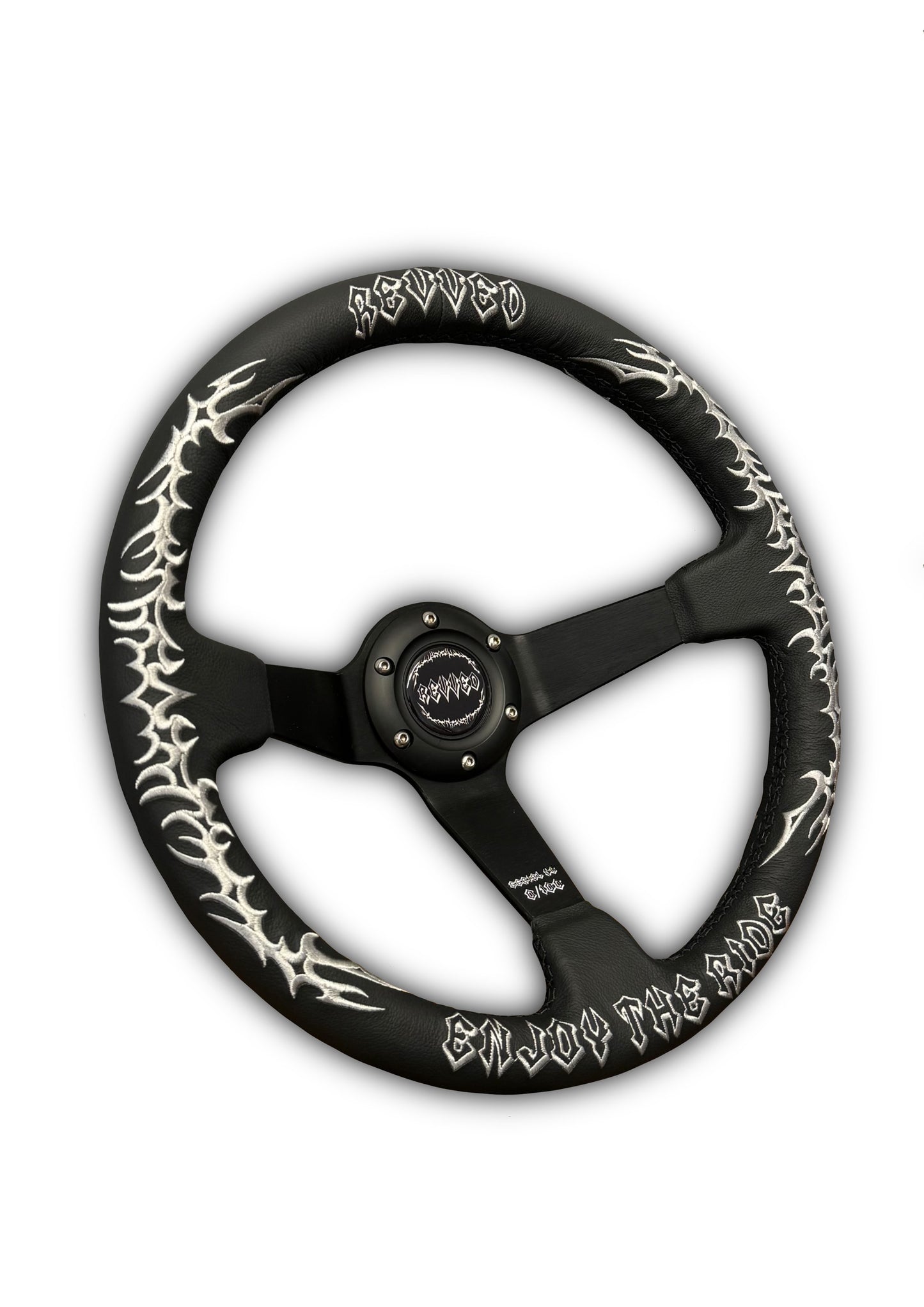 "ENJOY THE RIDE" STEERING WHEEL