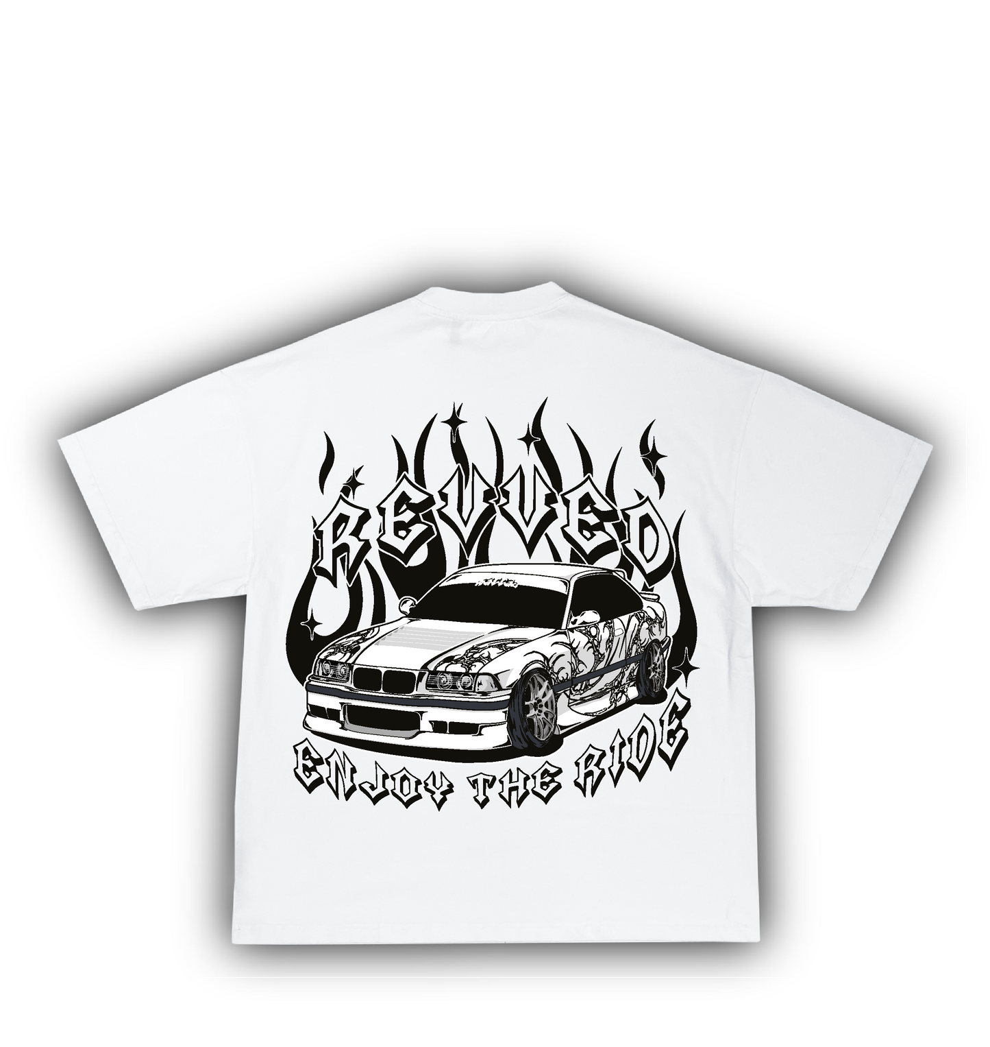 T-SHIRT "ENJOY THE RIDE" BIAŁY