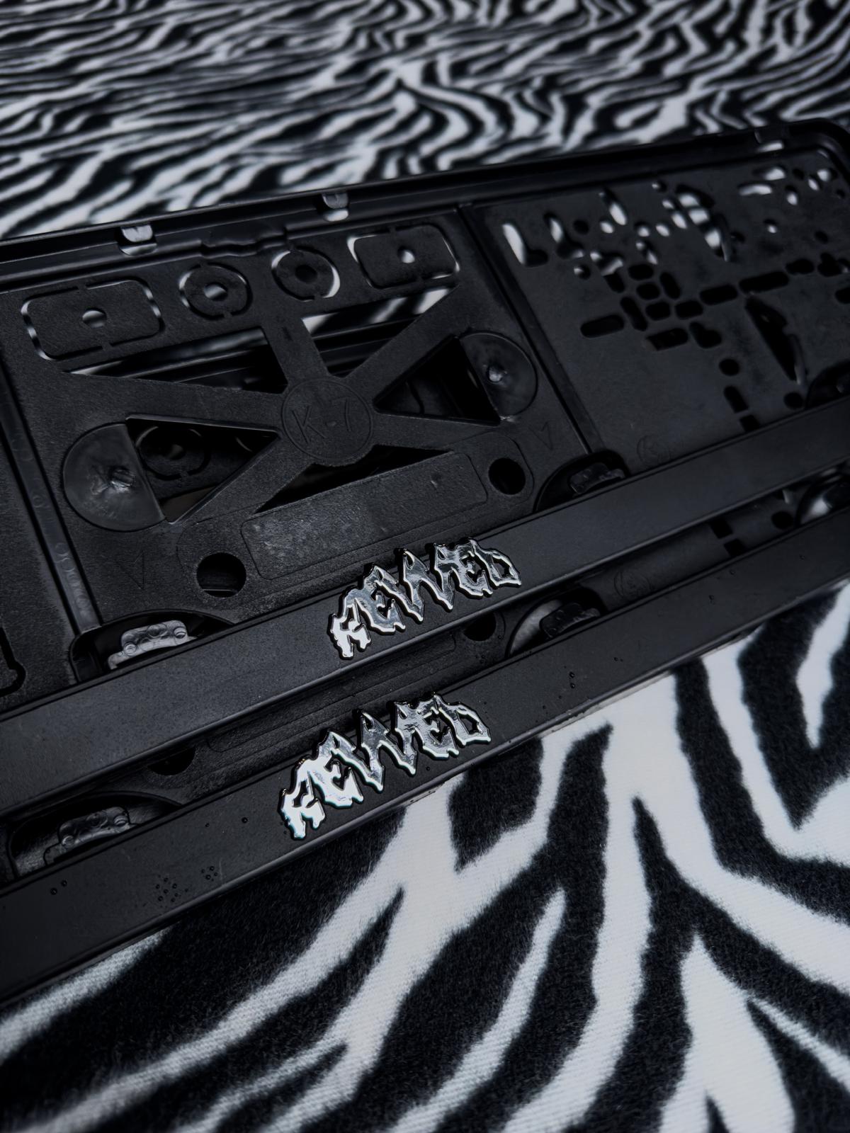 "REVVED LOGO" REGISTRATION PLATE FRAMES