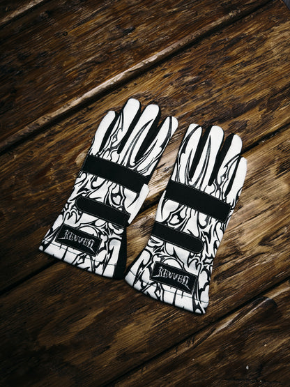 REVVED RACING GLOVES - WHITE