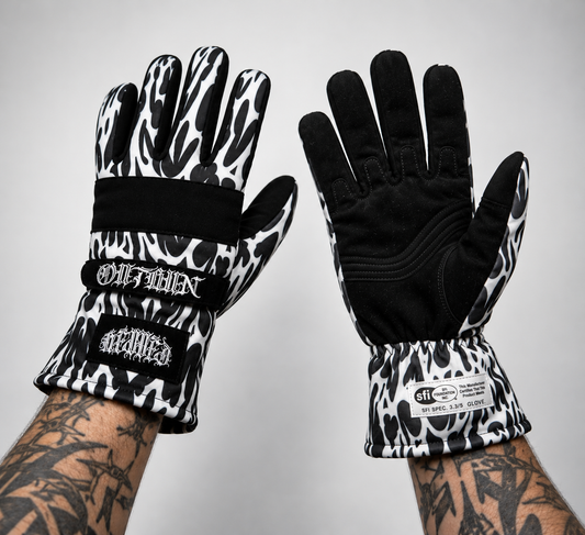 OUTRUN RACING GLOVES - BLACK