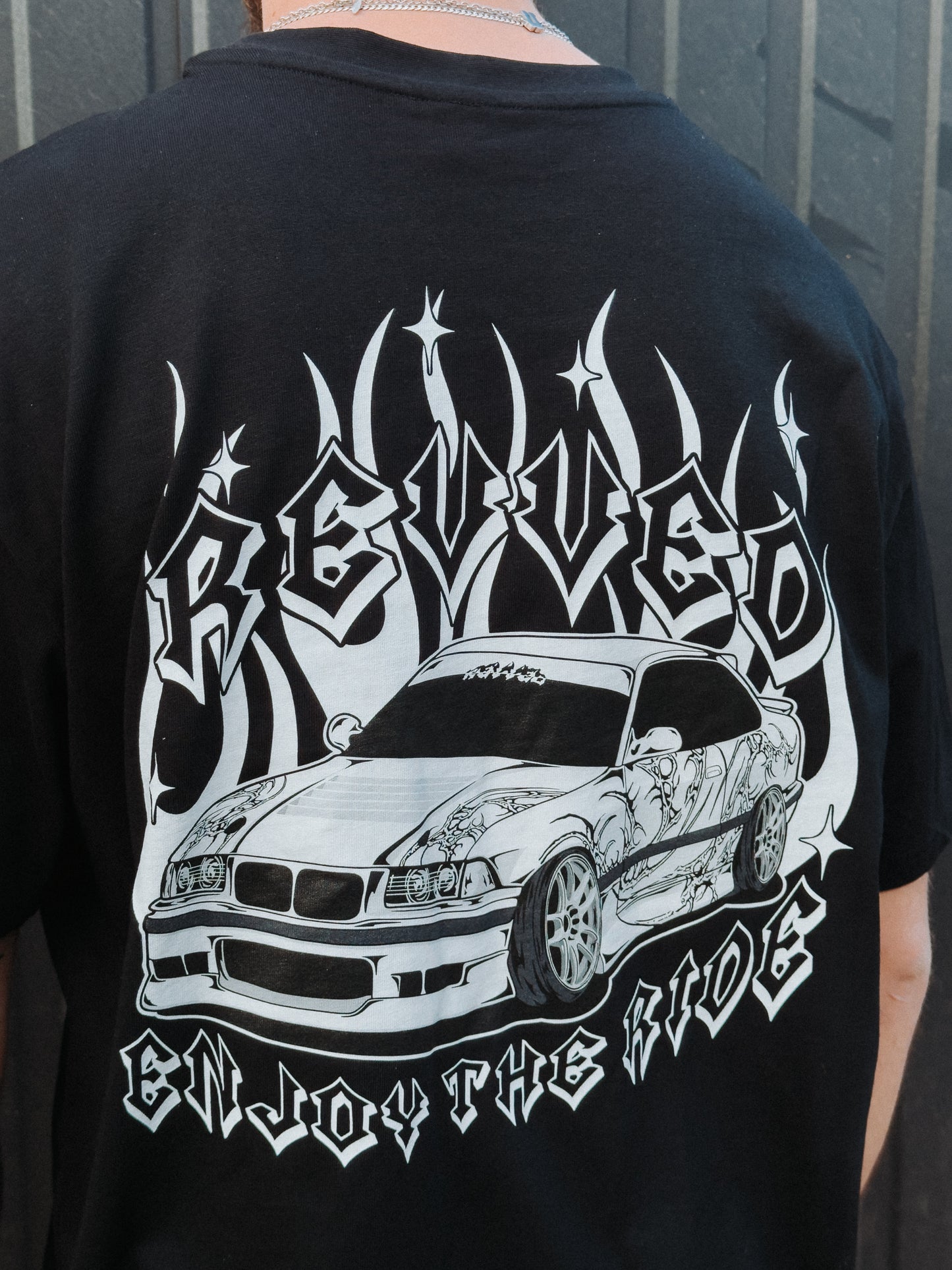 "ENJOY THE RIDE" T-SHIRT BLACK
