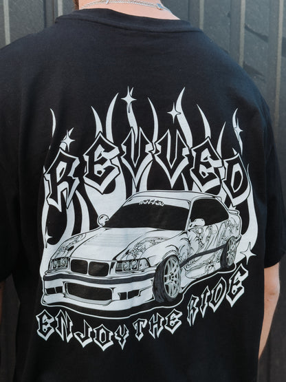 "ENJOY THE RIDE" T-SHIRT BLACK