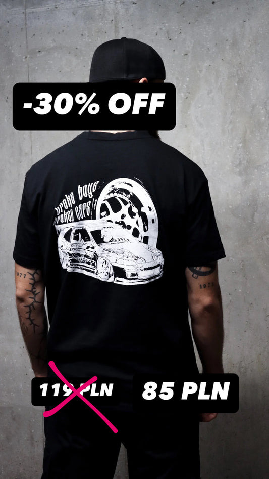 "BROKE BOYS BROKEN CARS" T-SHIRT BLACK