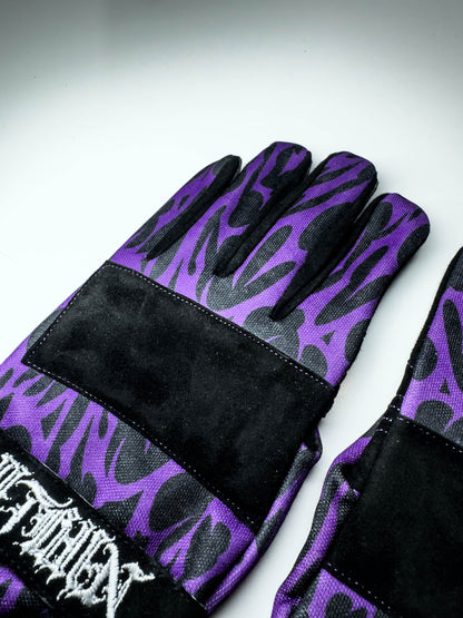 OUTRUN RACING GLOVES - PURPLE
