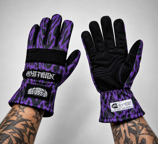 OUTRUN RACING GLOVES - PURPLE
