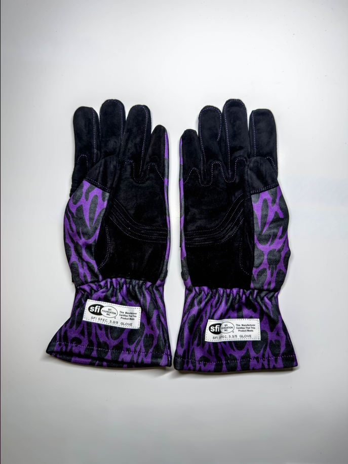 OUTRUN RACING GLOVES - PURPLE