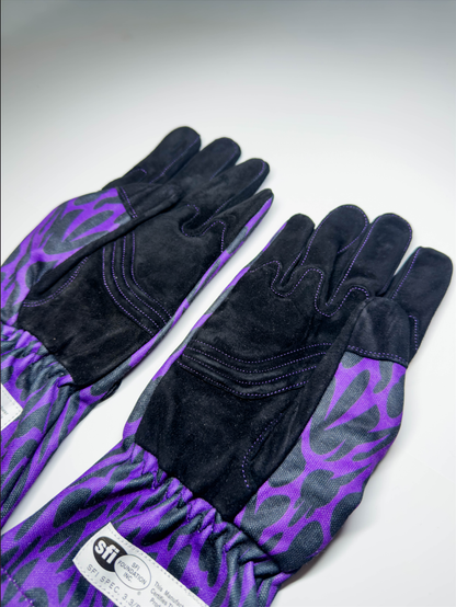 OUTRUN RACING GLOVES - PURPLE