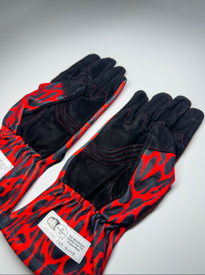 OUTRUN RACING GLOVES - RED