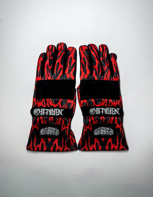 OUTRUN RACING GLOVES - RED