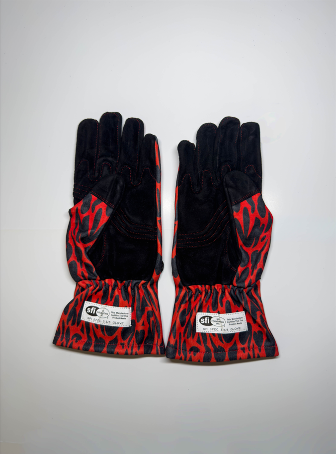 OUTRUN RACING GLOVES - RED