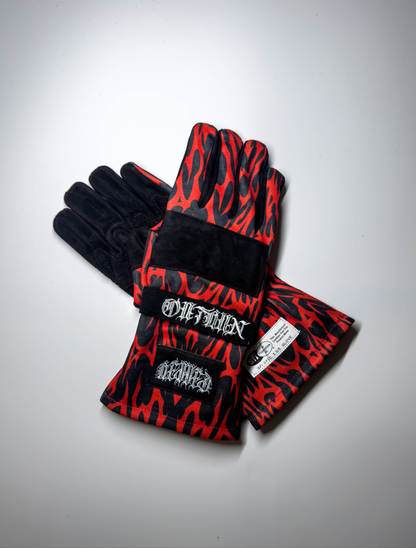 OUTRUN RACING GLOVES - RED