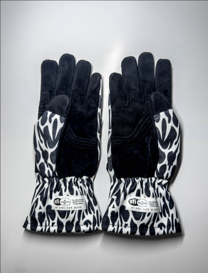 OUTRUN RACING GLOVES - BLACK