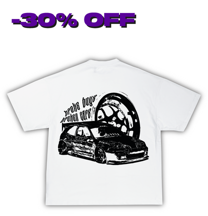 "BROKE BOYS BROKEN CARS" T-SHIRT WHITE
